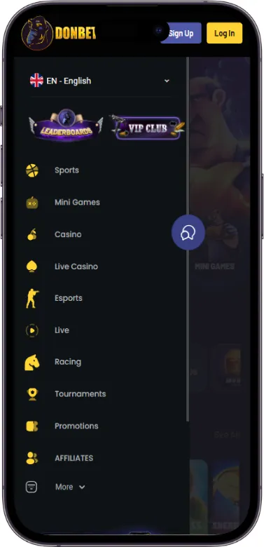 Donbet menu