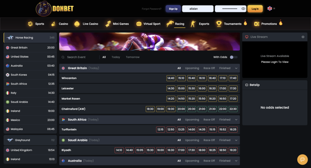 Sports Betting Donbet